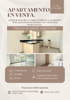 Apartamento en venta en la av. independencia.