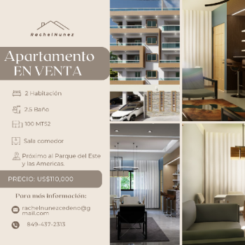 Apartamento de 3 habitaciones próximo al parque del este y las américa