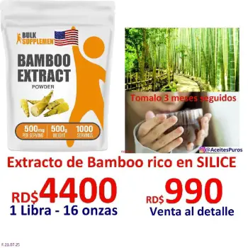 Bamboo bambu banbu polvo extracto comestible suplemento hierbas planta