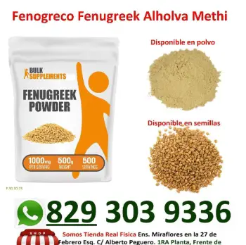 Fenogreco fenugreek importado en polvo y semillas en capsulas medicina
