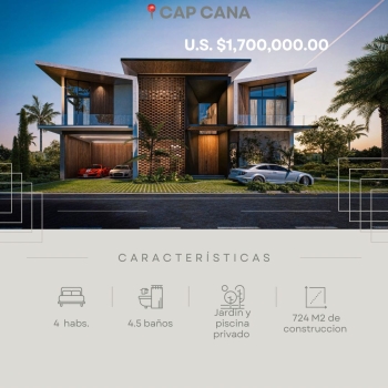 Vendo villa en cap cana.