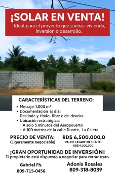 ???? oportunidad Única en campo lindo boca chica!
