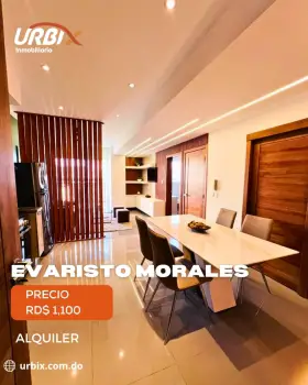 Disponible en alquiler!  apartamento amueblado y moderno en piso alto