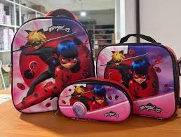 Mochila escolar de lady bug