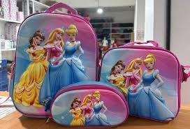 Mochila escolar de princesa