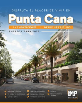 Apartamento en punta cana  invierte en el paraíso
