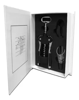 Kit set de vino sacarcocho accesorio en caja