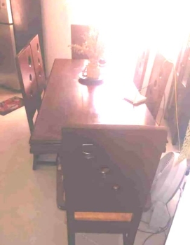 Comedor de caoba de 6 sillas