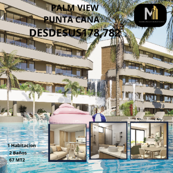 Vendo apartamento en el residencial palm view en punta cana