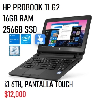Laptop hp 12 pulgadas i3 touch 16gb ram y 256gb ssd 12000