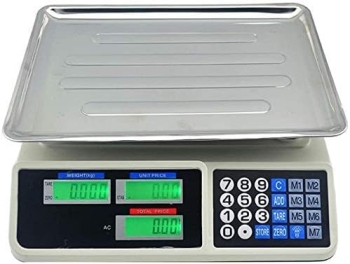 Peso digital recargable tipo colmado doble pantalla