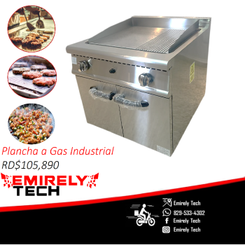 Estufa plancha a gas industrial carnes vegetales