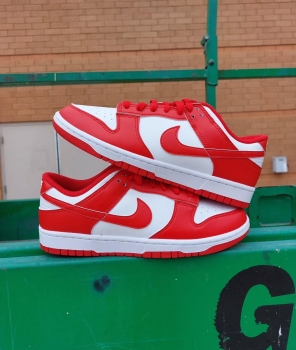 Sneakers tenis teni nike dunk low st john’s white and red originales 2