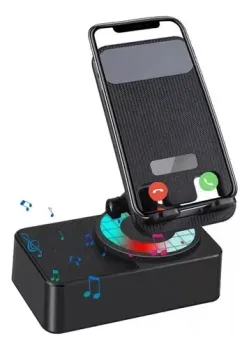 Soporte 3 en 1 para celular con altavoz