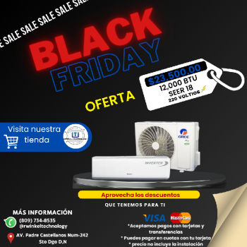 Oferta del black friday en aires acondicionados santo domingo distrito