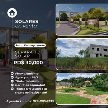 Oferta de solares en residencial