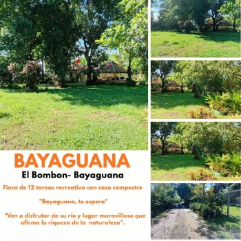 Finca de 12 tareas recreativas con casa campestre en bayaguana