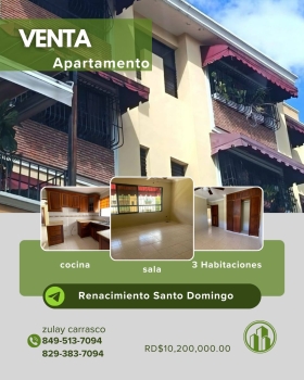 Apartamento en venta mirador norte/ renacimiento