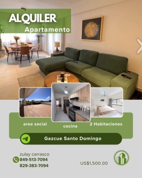 Apartamento en alquiler – gazcue ubicación céntrica y privilegiada