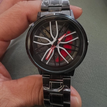 Reloj racing giratorio mov en cuarzo caja y corra acero inoxidable