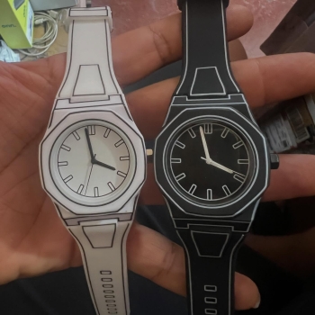 Reloj minimalista con diseño bidimensional 2d pulsera de silicona