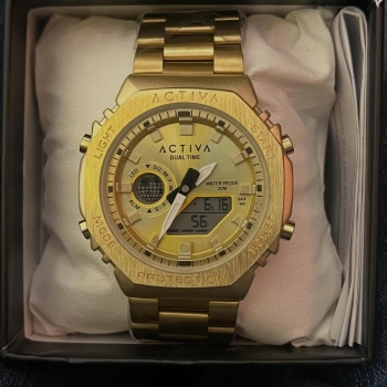 Reloj activa xa invicta análogo-digital resistente al agua 30 metros c