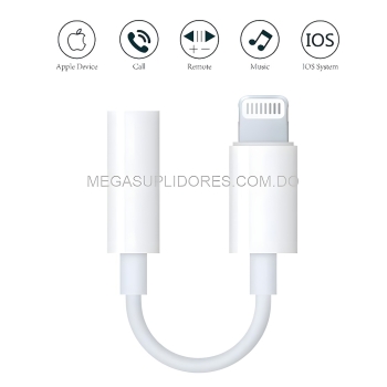  adaptador de audífonos para iphone  sonido lightning a 3.5mm 