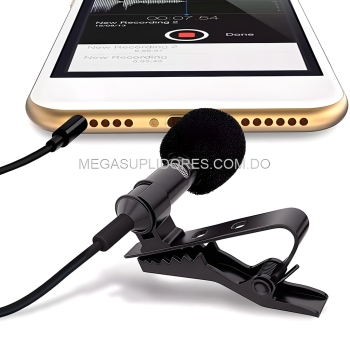  micrófono de solapa para celulares 3.5mm lavalier 