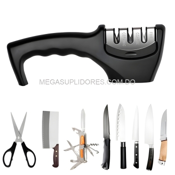  afilador de cuchillos ergonómico  amolador  limador 3 en 1 