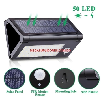  luz solar led con sensor de movimiento plegable impermeable