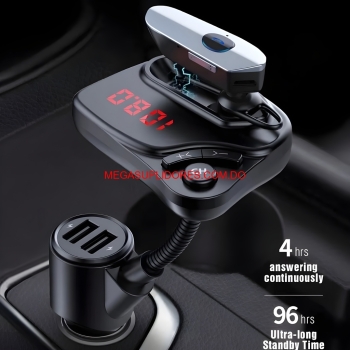 transmisor fm bluetooth carro audífono cargador usb reproductor mp3
