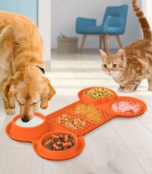 Comedero o alfombra de silicon para mascota