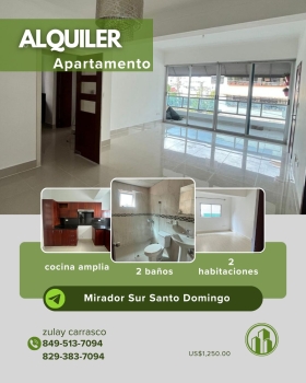 Apartamento en alquiler – mirador sur santo domingo