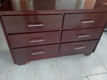 Gavetero de 6 color caoba