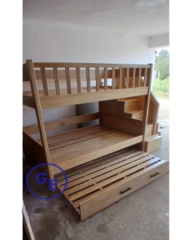 Camarote triple en madera de roble