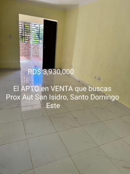 Apartamento en 1er nivel en ventaprox aut san isidro 3-hab1-b 1-parq s