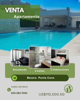 Apartamento en venta totalmente amueblado – bávaro punta cana