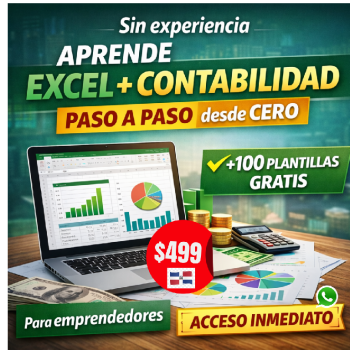 Pack excel  contabilidad basica ia estudia desde casa acceso inmediato
