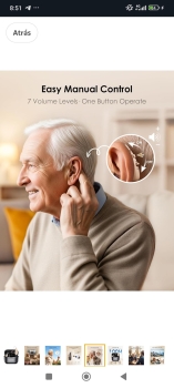 Audífono sordera salud escuchar karthus aparato auditivo recargable.
