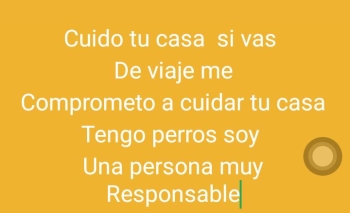 Cuido casa si vas de viaje