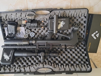 Fx wildcat mkiii – cal. .22 55 mm paquete completo configuración  cañó