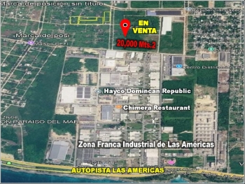 Vendo 20000 mts.2 de terreno detrás de la zona franca de las américas