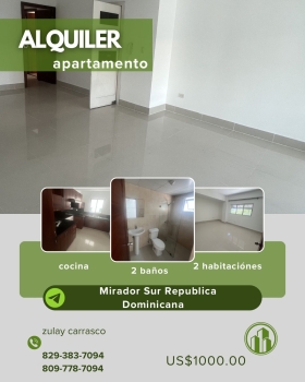 Alquiler en moderna torre – mirador sur santo domingo