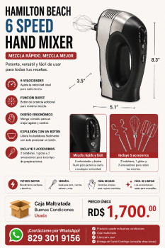Hamilton beach 6 speed hand mixer