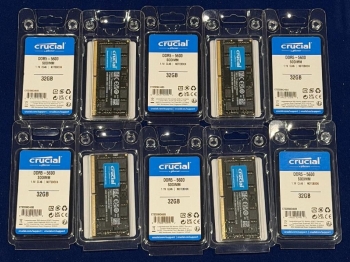 Memoria ram laptop crucial kit 64gb kit 2 x 32gb ddr5 5600 mhz sodimm