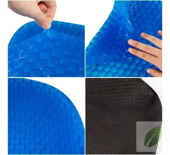 Cojín azul en gel ortopédico para asiento