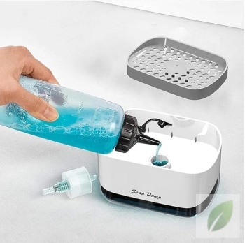 Dispensador de jabón 2 en 1 para cocina