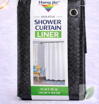 Cortina de baño peva unicolor 72x70 pulgadas impermeable