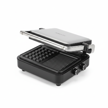 Máquina para hacer waffles y panes neg negro 1500w