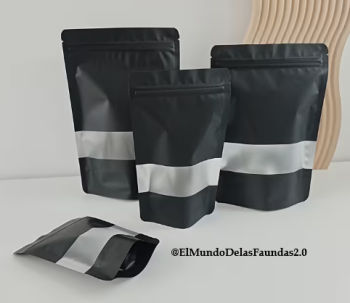 Bolsas ziplock premium en negro